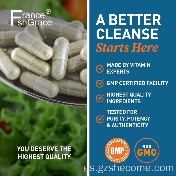 COLON CLIMINSE Digestión del tracto intestinal del tracto Prebiótico Cápsulas